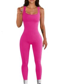 Women's Suspender Tank Top Tights (Option: Rose Red-S)