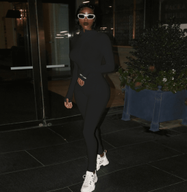 Hot new fashion jumpsuit (Option: Black-S)